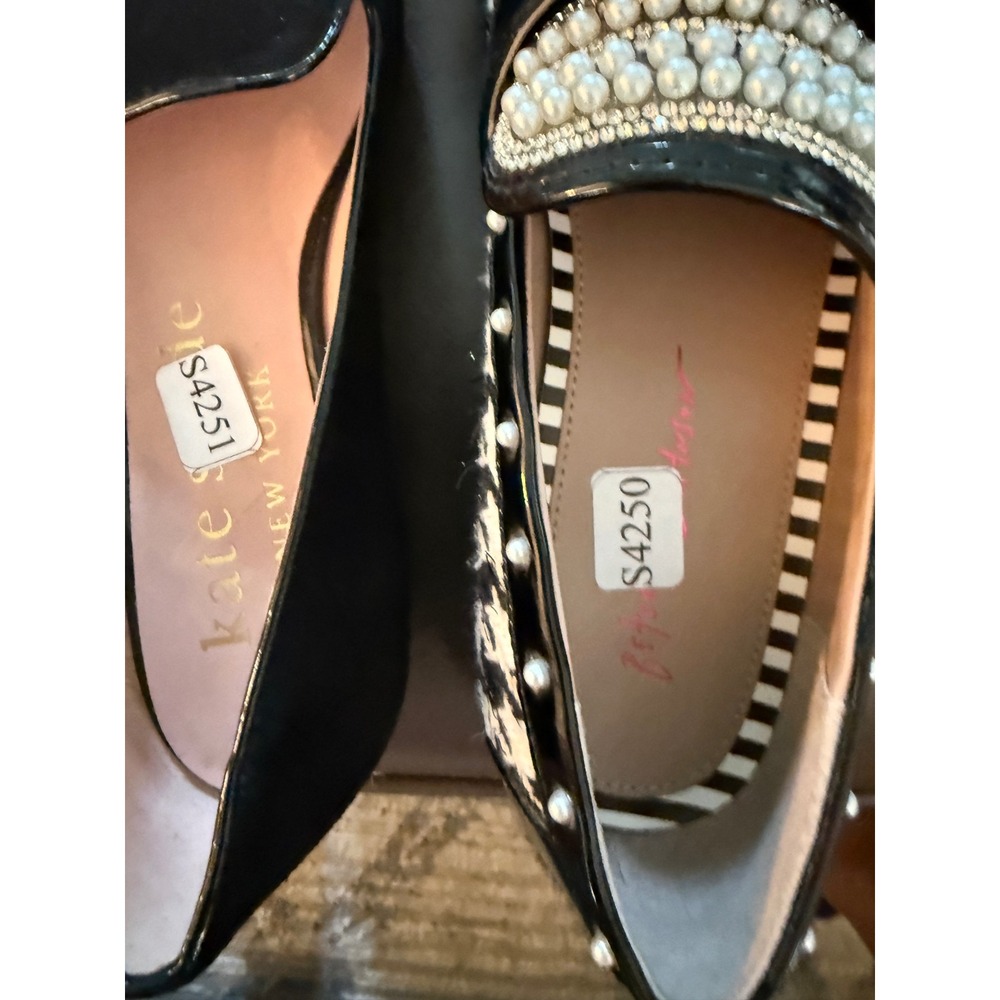 Betsey Johnson Houndstooth Embellished Loafers Women's 9 - Picture 9 of 9